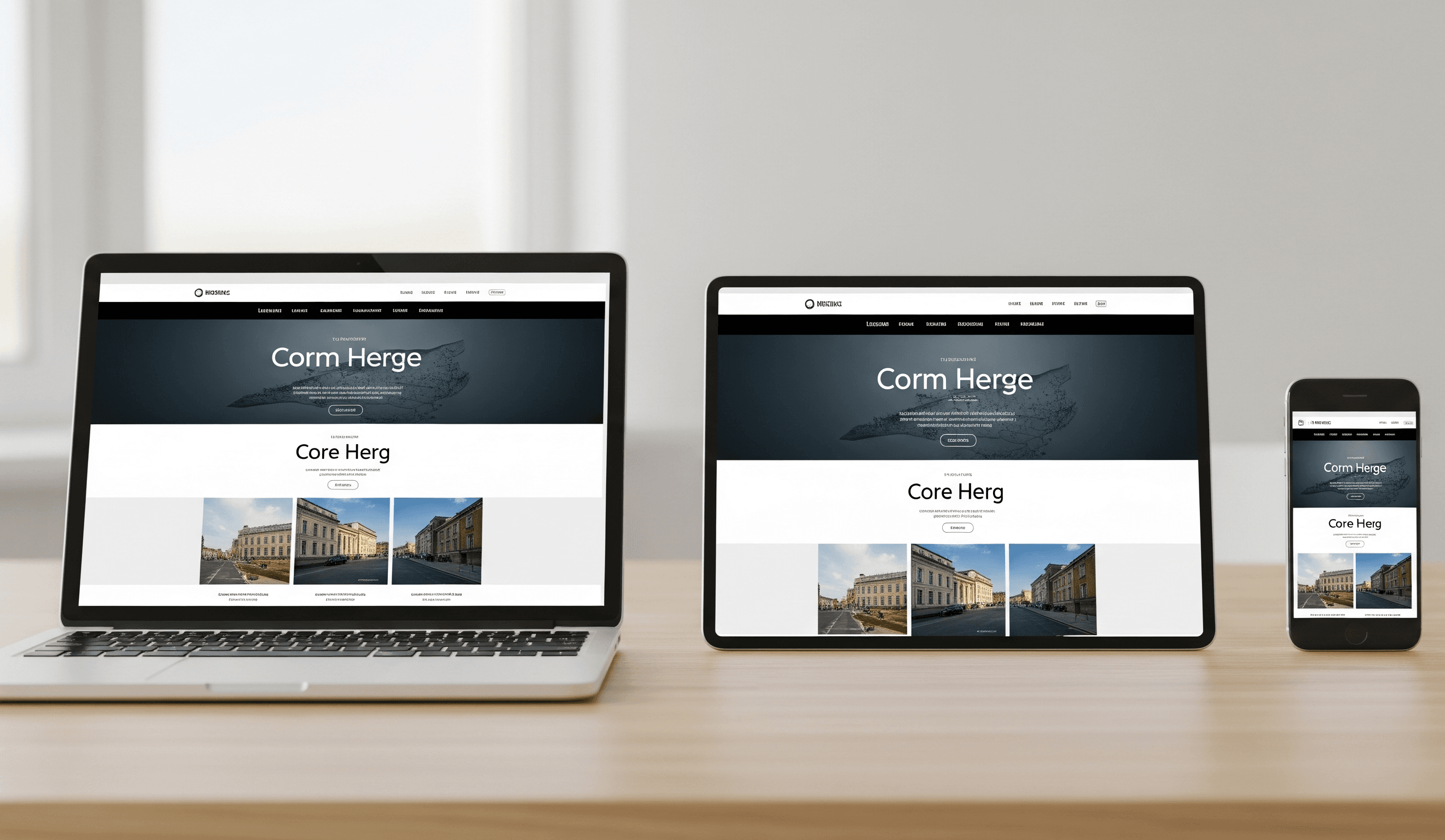 computer tablet phone website design ai generated